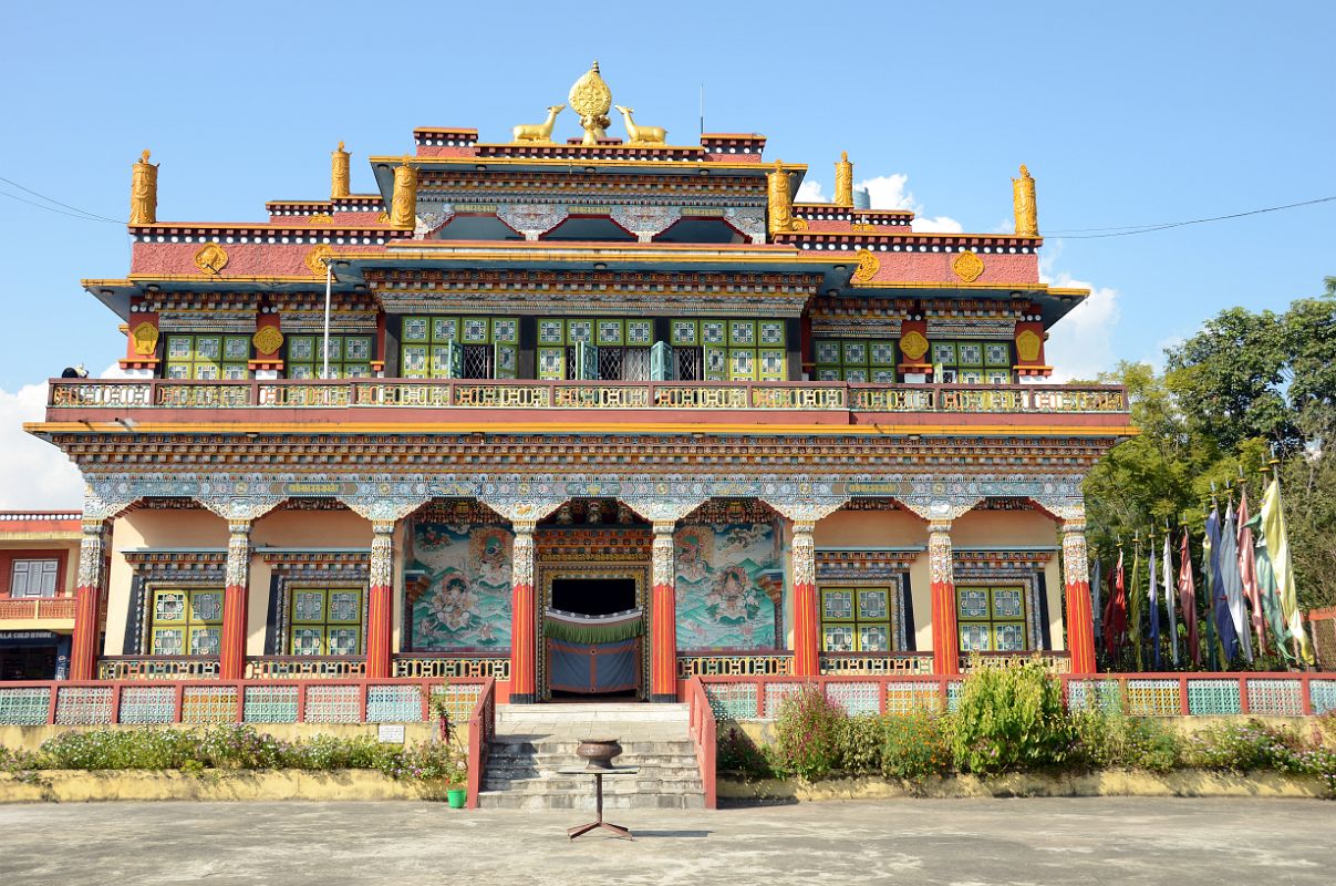 Pokhara Karma Dubgyu Chokhorling Monastery 06 Main Prayer Hall Building Entrance 